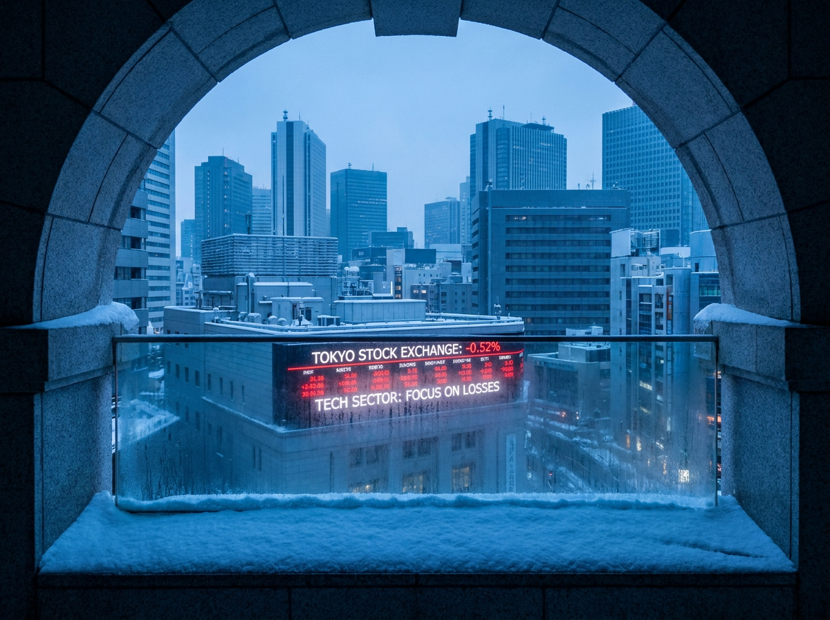 Borsa: Tokyo apre in territorio negativo (-0,52%), focus sul comparto tecnologia
