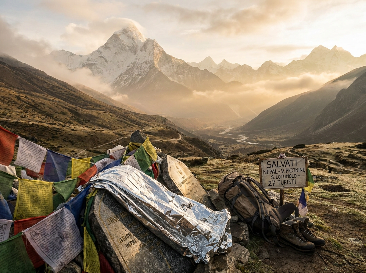 Nepal: salvati Valentina Piccinini e Stefano Lotumolo tra i 27 turisti soccorsi