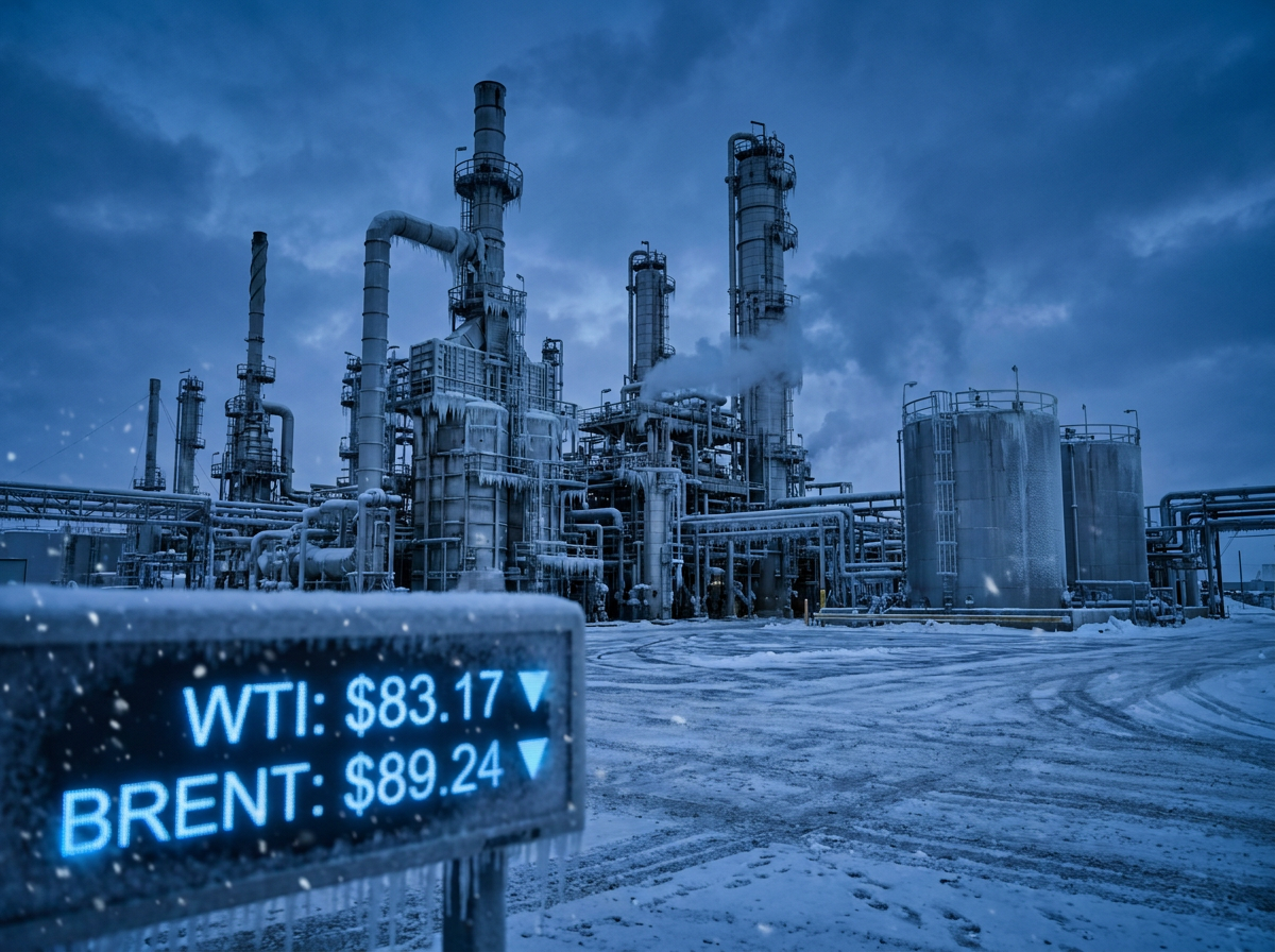 Mercato energetico in flessione: Wti scende a 83,17 dollari e Brent a 89,24