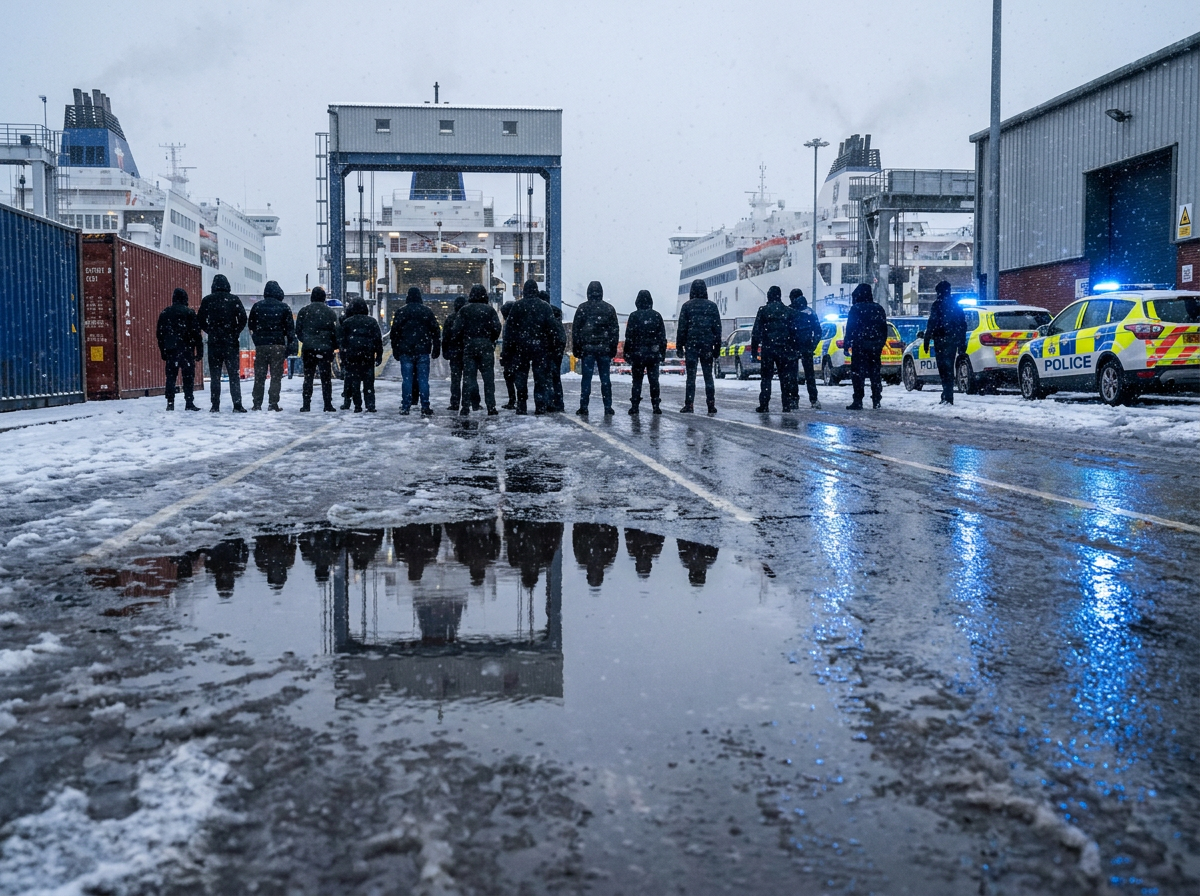 Porto di Dover: decine di incappucciati bloccano lo scalo, interviene la Polizia del Kent