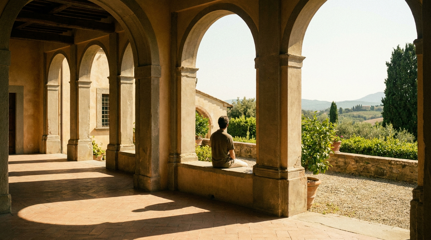 L'architettura del silenzio sotto il sole di agosto e la riscoperta della lucidità meridiana come forma suprema di resistenza intellettuale, dove l'immobilità diventa il compasso per misurare la nostra geometria interiore.