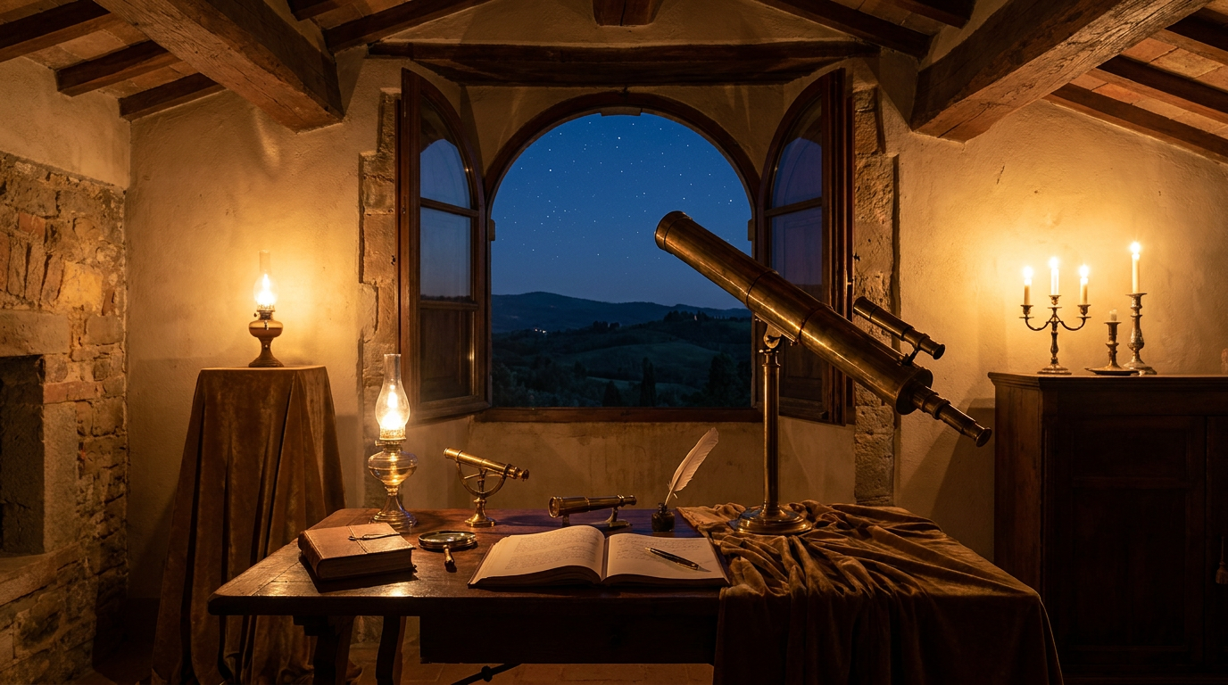 Il cannocchiale puntato verso l'infinito mentre la brezza risale i colli fiorentini: le Notti di Galileo ad Arcetri ridisegnano la geografia del cielo sopra la villa che fu l'ultimo rifugio del genio pisano.