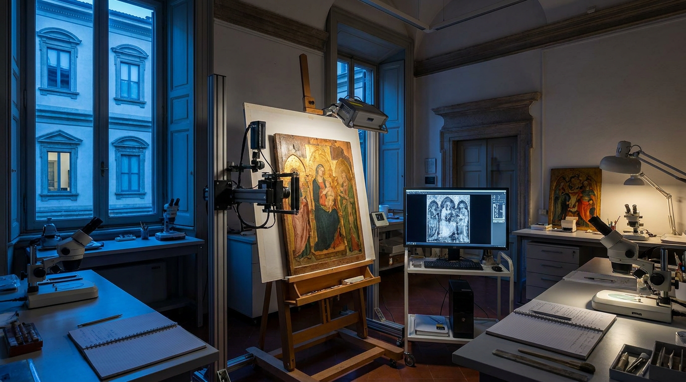 Le indagini diagnostiche al laboratorio di Brera: la tomografia a raggi X svela le stesure del Polittico Griffoni del 1473