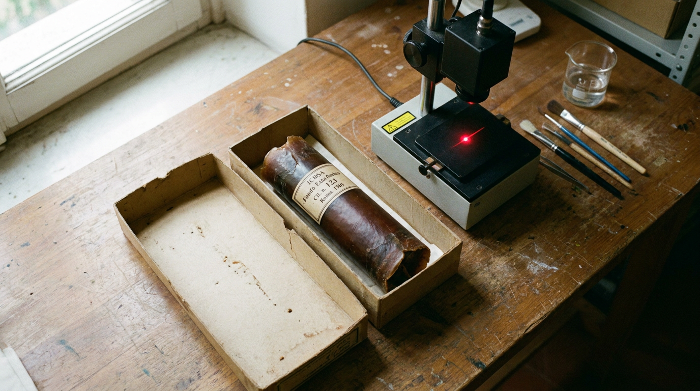 Il restauro dei cilindri in cera all'Istituto Centrale per i Beni Sonori ed Audiovisivi: tra chimica dei materiali e lettura ottica laser