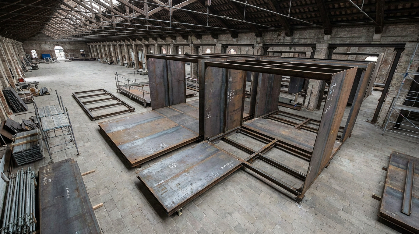 Da Monfalcone all'Arsenale: l'acciaio navale rigenerato definisce le strutture modulari della Biennale Architettura 2026
