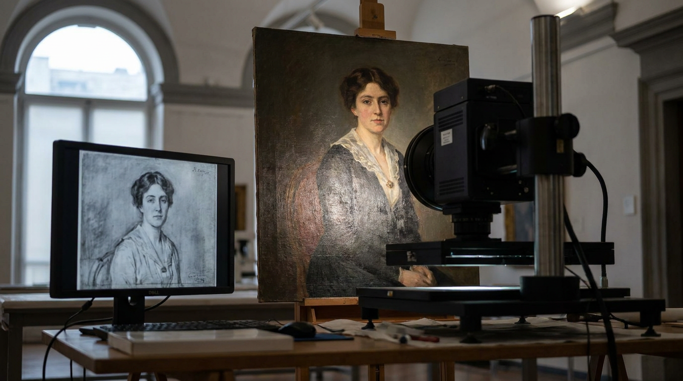Scienza e materia alla Galleria d'Arte Moderna di Genova: la riflettografia sul ritratto di Vincenzo Irolli ne riscrive la cronologia