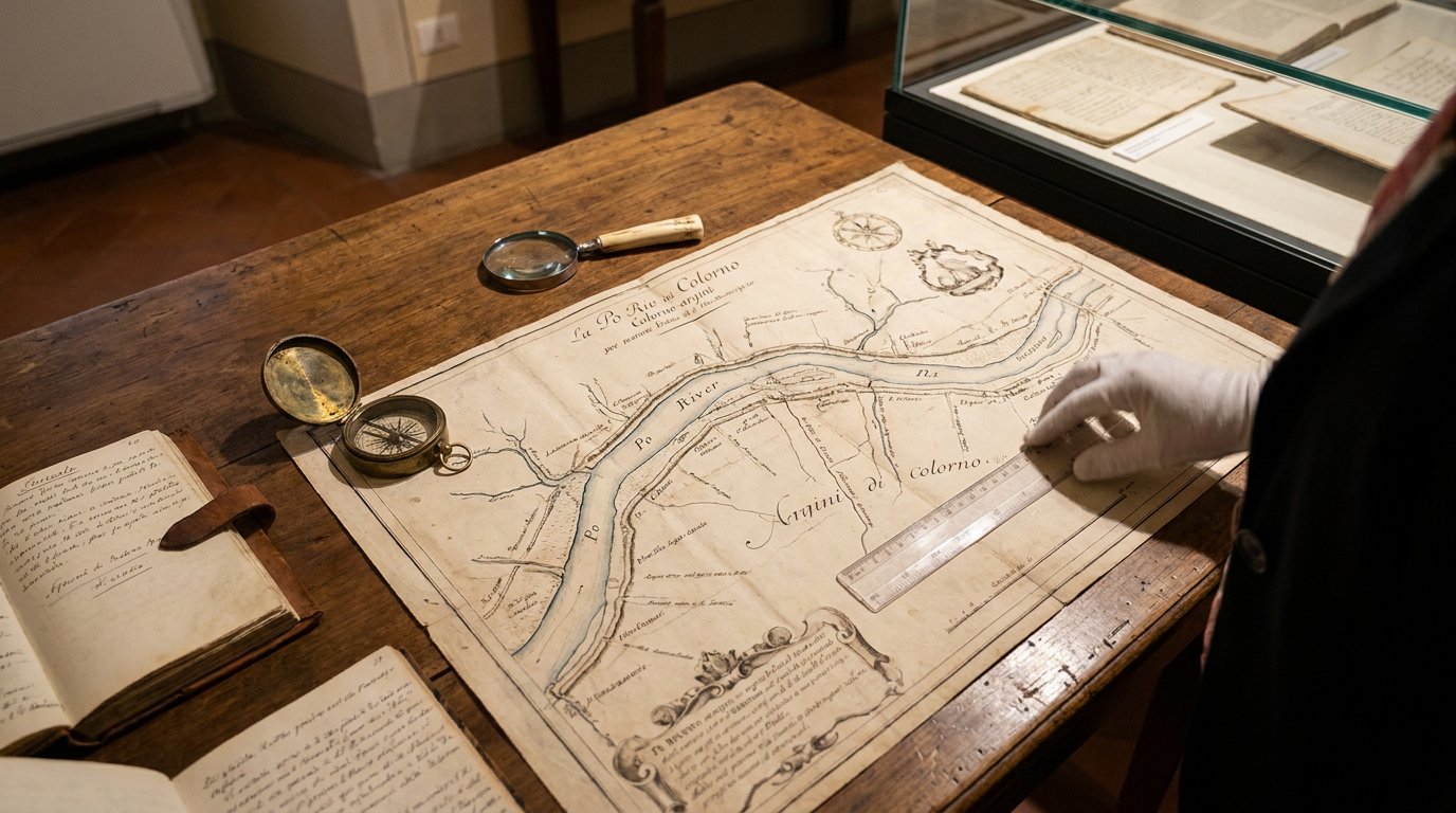 La cartografia satirica del Po a Palazzo Pigorini: la misura del fiume prima dell'era digitale