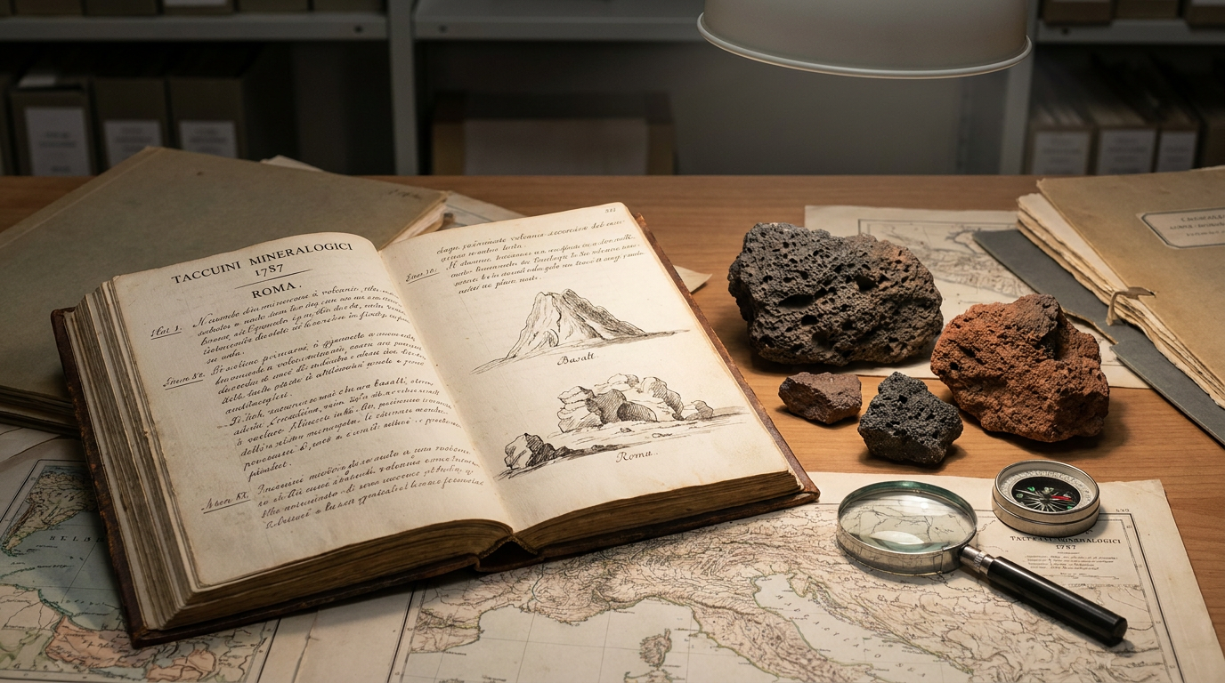 Goethe scienziato a Roma: i taccuini mineralogici di Via del Corso e lo studio dei suoli vulcanici
