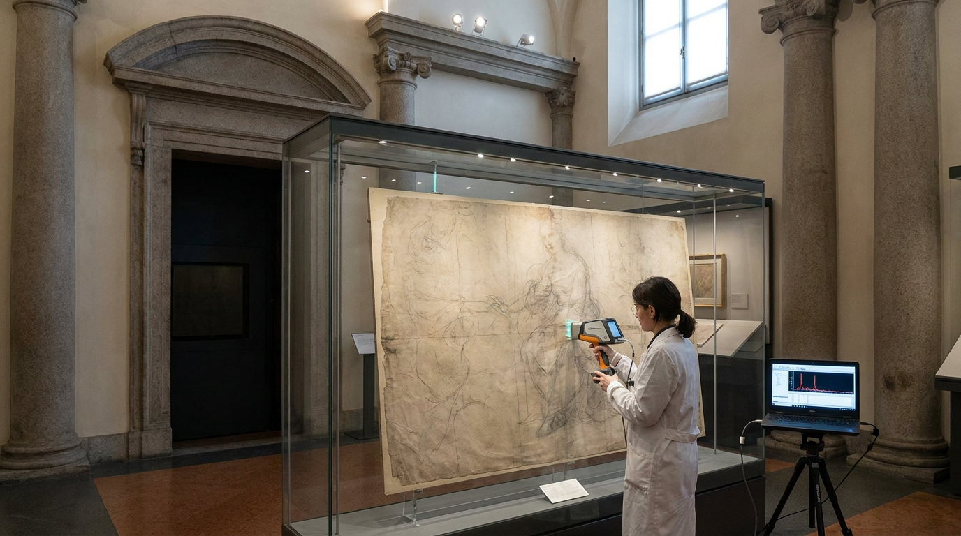 Raffaello alla Pinacoteca Ambrosiana: la micro-spettrometria analizza i pentimenti del cartone preparatorio