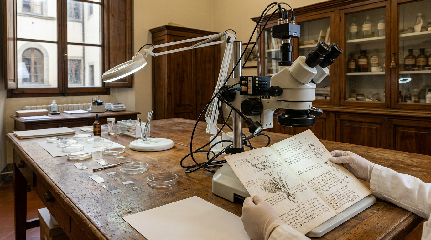 Analisi molecolare sul Codex Leicester: le indagini dell'Opificio delle Pietre Dure sulla scienza idraulica di Leonardo