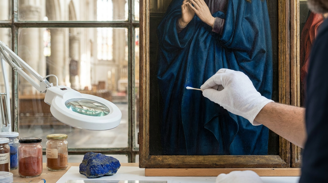 Il blu di Badakhshan nella Cattedrale di San Bavone: il restauro chimico dell'Agnello Mistico di Van Eyck