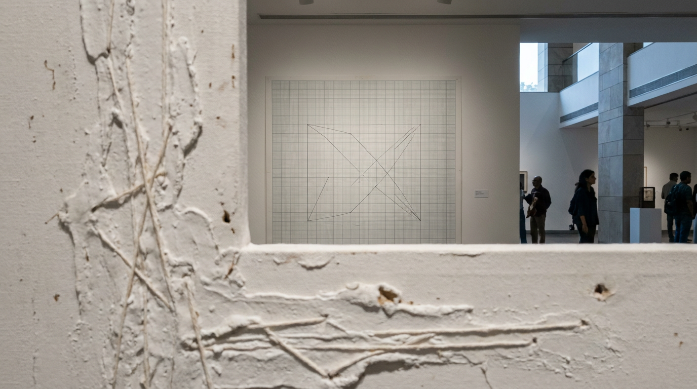 Il metodo della linea: la geometria di Bice Lazzari e Nasreen Mohamedi a New Delhi