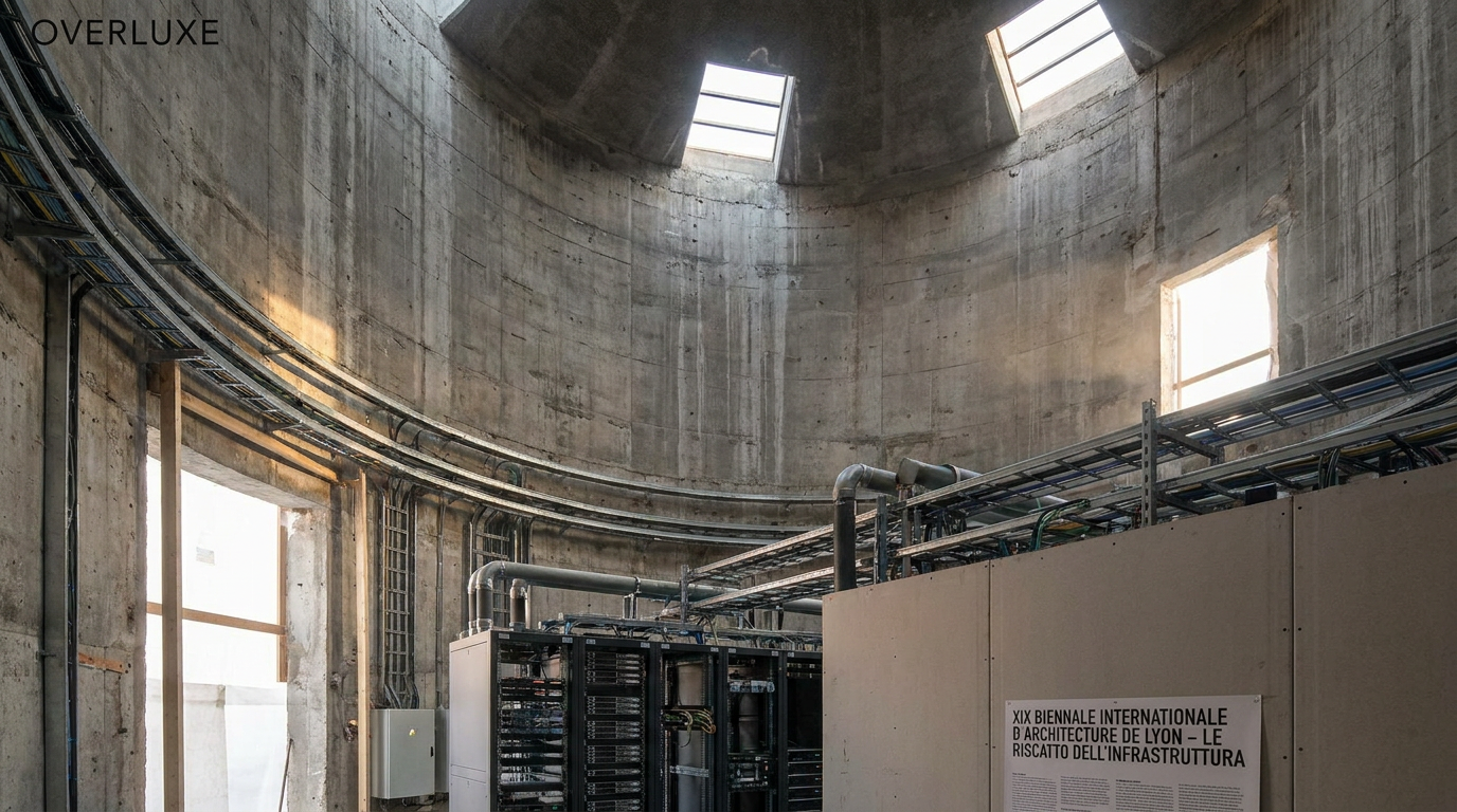 I silos in cemento armato precompresso diventano centri di calcolo: la diciannovesima Biennale di Lione e il riscatto dell'infrastruttura industriale