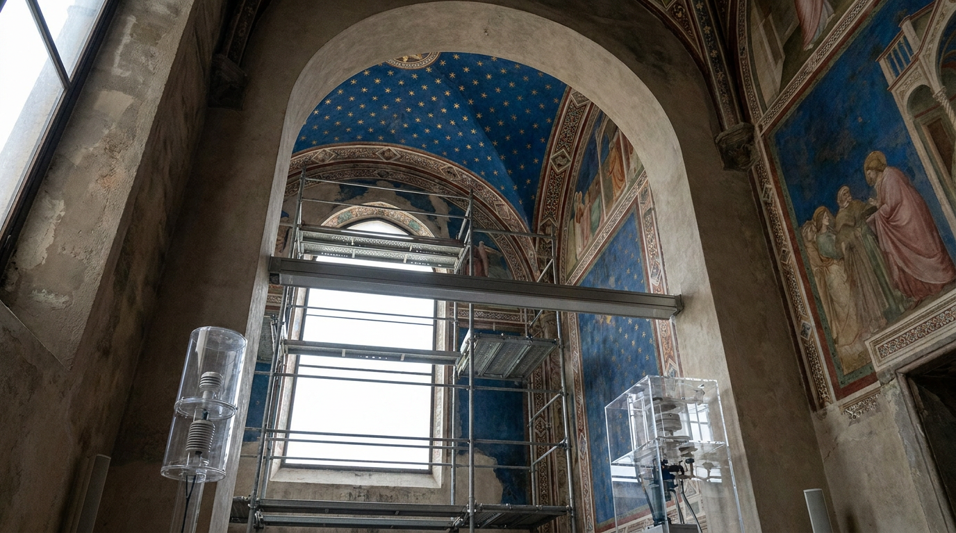 Scienza della conservazione a Padova: come i sensori del CNR proteggono il blu di Giotto